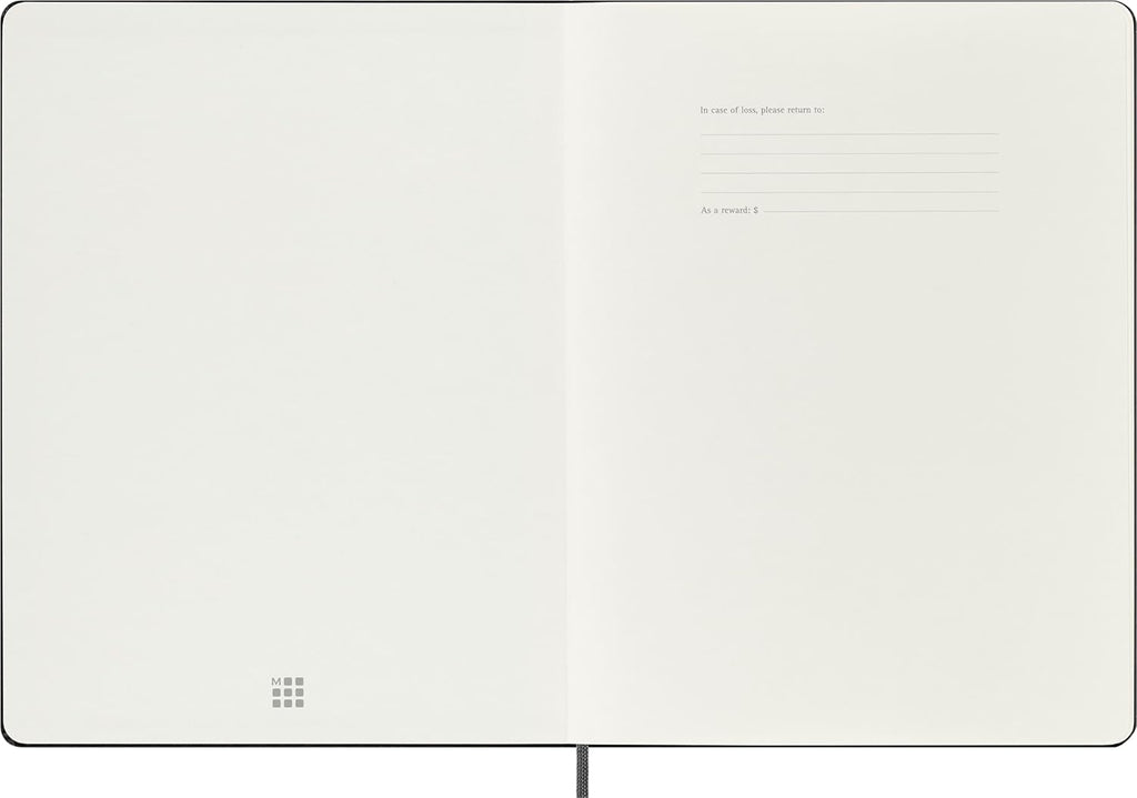 Moleskine Weekly Smart Planner PRO 12 Months 2025, Smart Planner PRO, Agenda 2025, Elastic Closure, Black Colour, Size Extra Large 19 x 25