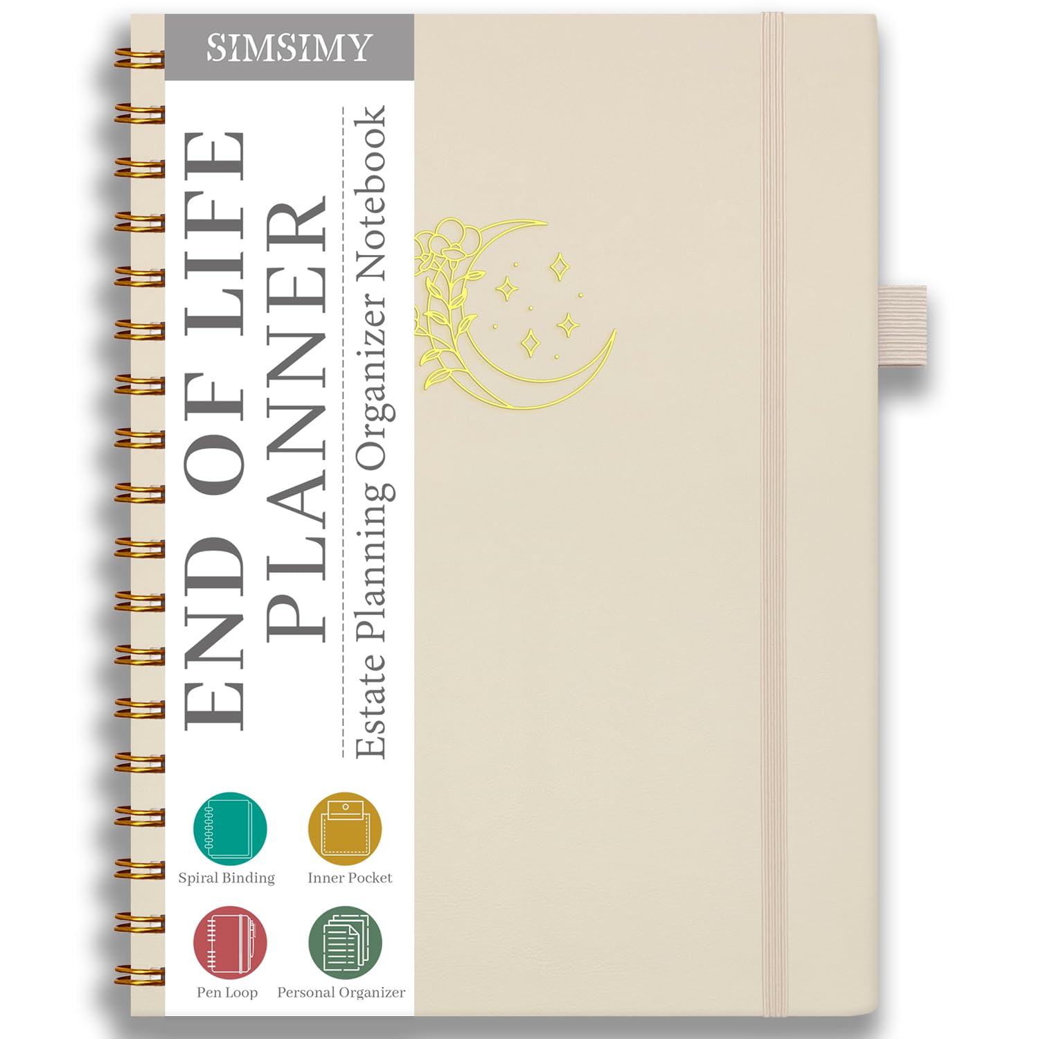 End of Life Planner, Spiral Estate Planning Organizer for Senior, Final Arrangements Just in Case I Die Book Organizer, Will Preparation, Last Wishes & Funeral Planning Notebook for Beneficiary, Death