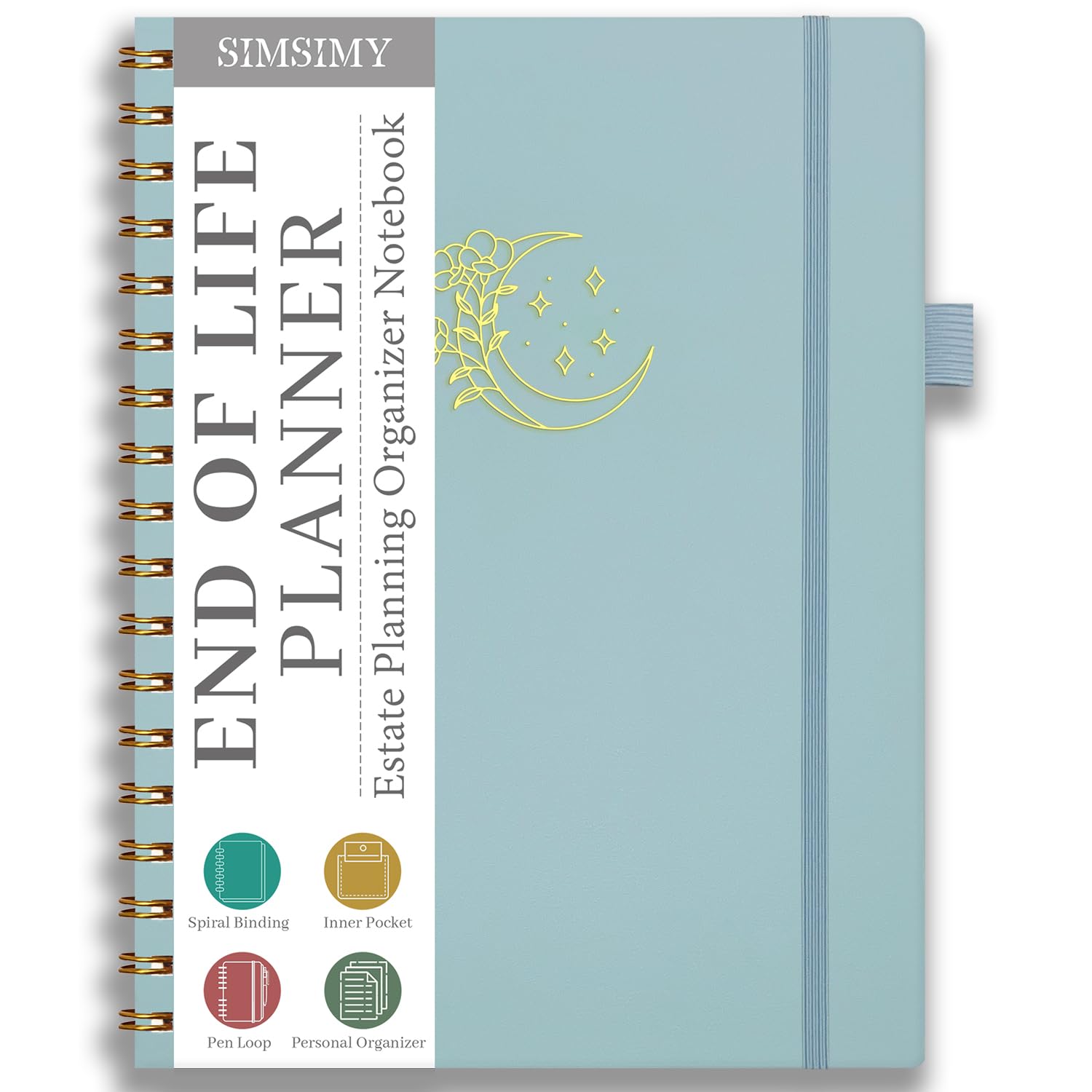 End of Life Planner, Spiral Estate Planning Organizer for Senior, Final Arrangements Just in Case I Die Book Organizer, Will Preparation, Last Wishes & Funeral Planning Notebook for Beneficiary, Death
