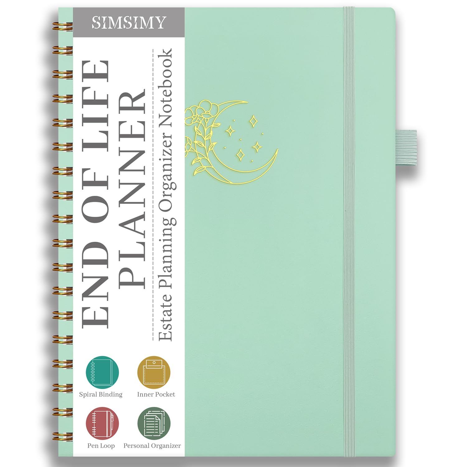 End of Life Planner, Spiral Estate Planning Organizer for Senior, Final Arrangements Just in Case I Die Book Organizer, Will Preparation, Last Wishes & Funeral Planning Notebook for Beneficiary, Death
