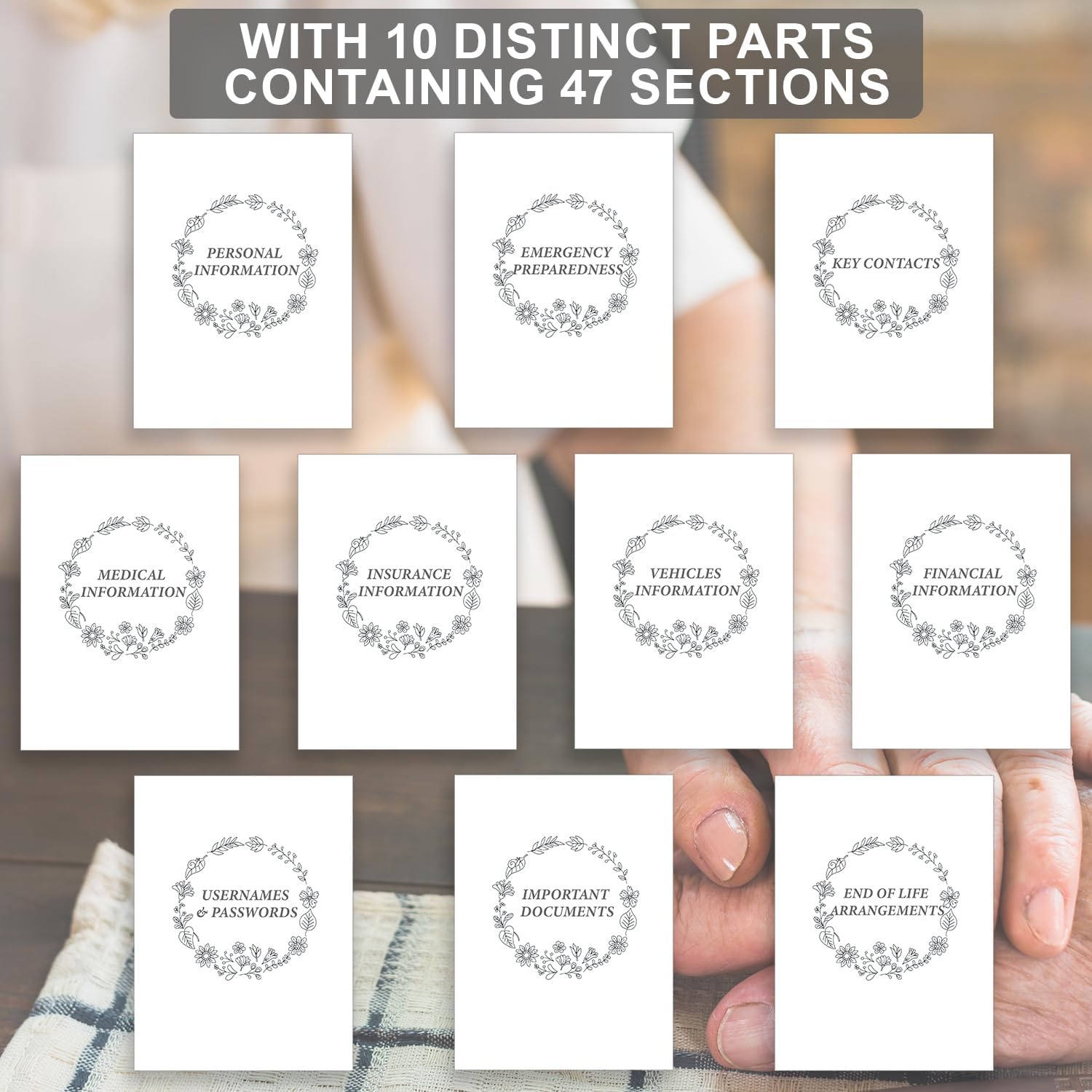 End of Life Planner, Spiral Estate Planning Organizer for Senior, Final Arrangements Just in Case I Die Book Organizer, Will Preparation, Last Wishes & Funeral Planning Notebook for Beneficiary, Death
