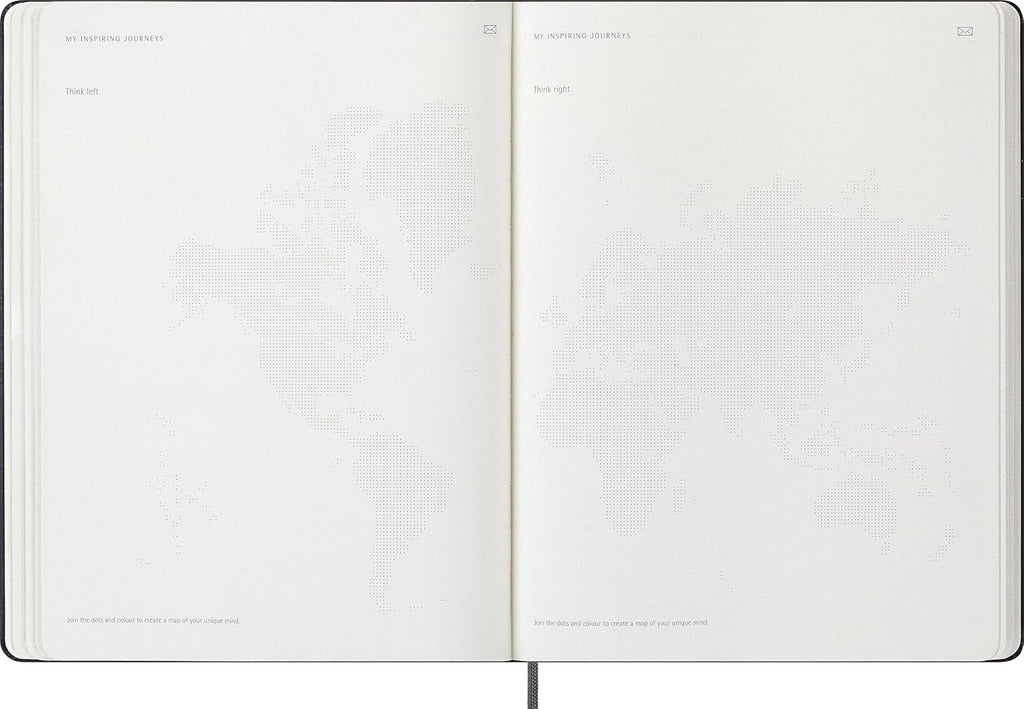 Moleskine Weekly Smart Planner PRO 12 Months 2025, Smart Planner PRO, Agenda 2025, Elastic Closure, Black Colour, Size Extra Large 19 x 25